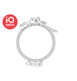 IQ-Parts IQ-Parts Quick-release clamping ring - SS - W4 (AISI 304) - 2- pieces - with securing bracket