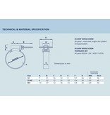 JCS JCS Hi Grip Schlauchschelle mit Flügelschraube W4 (AISI 304)