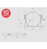 HYDAC HYDAC  Accumulator clamp HSS | W1 (Galvanised) | 2-parts