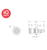 CPC CPC - PMC2202 / PMCD2202 | In-line Coupling Insert | Acetal | Hose barb 3,2 mm (1/8")