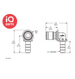 CPC CPC - APC23004 / APCD23004 | Elbow Coupling Insert | Acetal | Hose barb 6,4 mm (1/4")