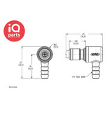 CPC CPC - APC23004 / APCD23004 | Stecker 90º | Acetal | Schlauchanschluss 6,4 mm