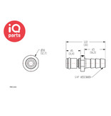 CPC CPC - PMC2204 / PMCD2204 | In-line Coupling Insert | Acetal | Hose barb 6,4 mm (1/4")