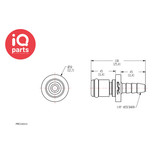 CPC CPC - PMC220212 / PMCD220212 | In-line Coupling Insert | Polypropylene | Hose barb 3,2 mm (1/8")