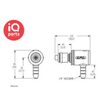 CPC CPC - PMC2302 / PMCD2302 | Stecker 90º | Acetal | Schlauchanschluss 3,2 mm