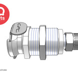 CPC CPC - PLC12004 / PLCD12004 | Coupling body | Panel Mount | PTF Nut 6,4 mm (1/4") OD / 4,3 mm (.17") ID