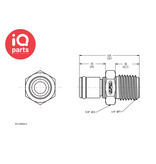 CPC CPC - PLC2400412 / PLCD2400412 | In-line Coupling Insert | Polypropylene | 1/4" NPT male