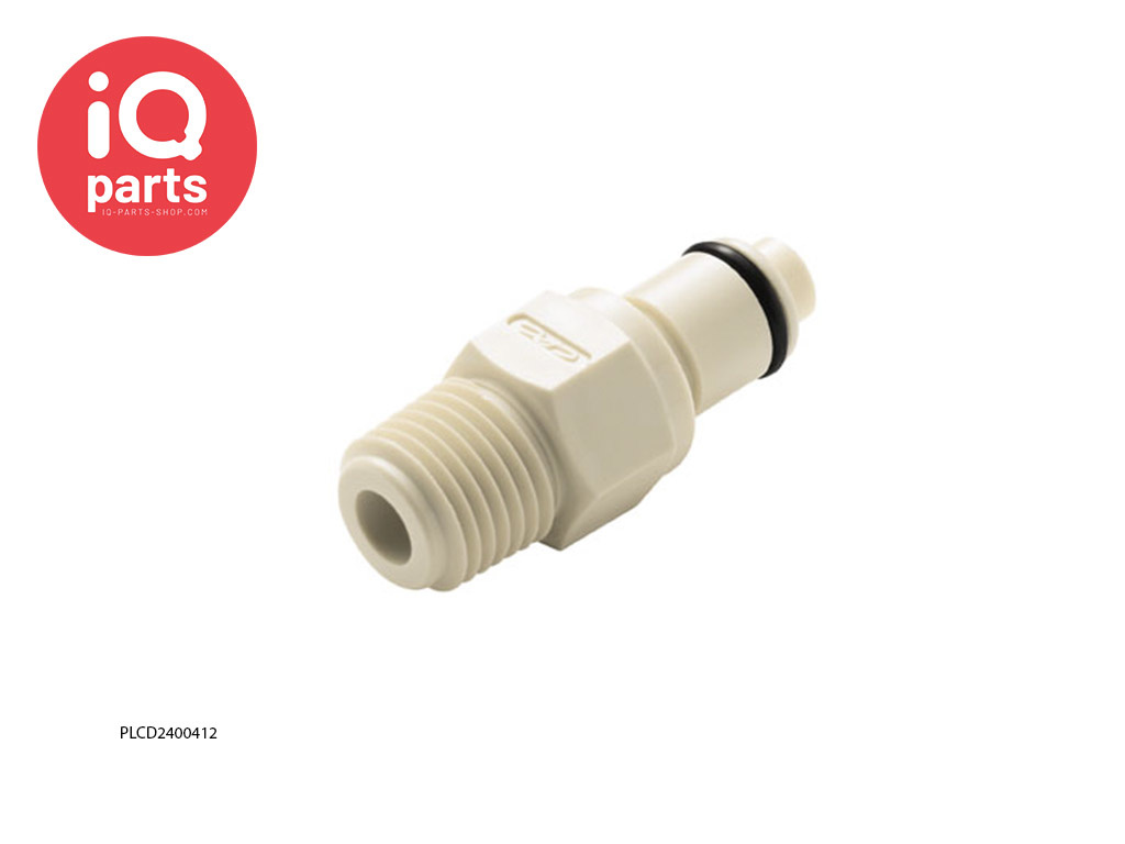 CPC PLC2400412 / PLCD2400412 | Stecker | Polypropylen | 1/4" NPT Außengewinde
