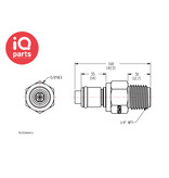 CPC CPC - PLC2400412 / PLCD2400412 | In-line Coupling Insert | Polypropylene | 1/4" NPT male