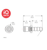 CPC CPC - PMC2203 / PMCD2203 | In-line Coupling Insert | Acetal | Hose barb 4,8 mm (3/16")