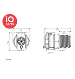 CPC CPC - PMC1004 / PMCD1004(NSF) | Kupplung | Acetal | 1/4" NPT Außengewinde