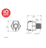 CPC CPC - PMC1002BSPT / PMCD1002BSPT | Coupling Body | Acetal | 1/8" BSPT Pipe thread