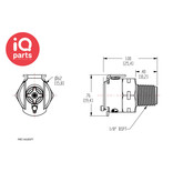 CPC CPC - PMC1002BSPT / PMCD1002BSPT | Koppeling | Acetaal | 1/8" BSPT buitendraad