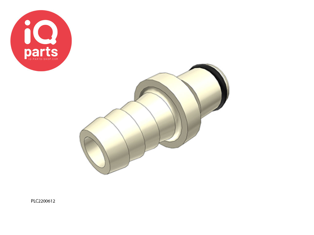 CPC PLC2200612 / PLCD2200612 | In-line Coupling Insert | Polypropylene | Hose barb 9,5 mm (3/8")