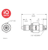 CPC CPC - PMC220112 / PMCD220112 | In-line Coupling Insert | Polypropylene | Hose barb 1,6 mm (1/16")