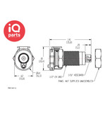 CPC CPC - PMC160112 / PMCD160112 | Coupling body | Panel Mount | Hose barb 1,6 mm (1/16")