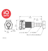 CPC CPC - PMC160412 / PMCD160412 | Coupling body | Panel Mount | Hose barb 6,4 mm (1/4")