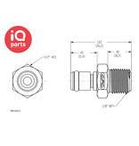 CPC CPC - PMC240212 / PMCD240212 | In-line Coupling Insert | Polypropylene | 1/8" NPT Pipe thread