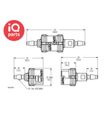 CPC CPC - SMCM3 / SMCDM3 | Compleet In-line Coupling | Acetal | Hose barb 3,0 mm