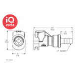 CPC CPC - APC17004SH / APCD17004SH | Coupling Body | Acetal | Hose barb 6,4 mm (1/4")