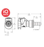 CPC CPC - APC17004SH / APCD17004SH | Coupling Body | Acetal | Hose barb 6,4 mm (1/4")