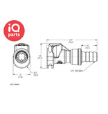 CPC CPC - APC17006SH / APCD17006SH | Coupling Body | Acetal | Hose barb 9,5 mm (3/8")