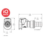 CPC CPC - APC17006SH / APCD17006SH | Coupling Body | Acetal | Hose barb 9,5 mm (3/8")