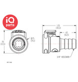 CPC CPC - APC17006 | Coupling Body | Acetal | Hose barb 9,5 mm (3/8")