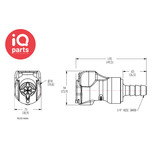 CPC CPC - PLC17004 / PLCD17004 | Coupling body | Acetal | Hose barb 6,4 mm (1/4")