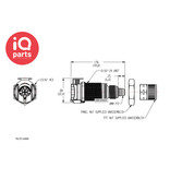 CPC CPC - PLC120M8 / PLCD120M8 | Coupling body | Panel Mount | PTF Nut 8,0 mm OD / 6,0 mm ID