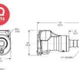 CPC CPC - PLC1700412 / PLCD1700412 | Coupling body | Polypropylene | Hose barb 6,4 mm (1/4")