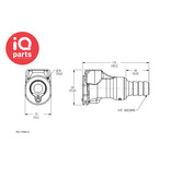 CPC CPC - PLC1700612 / PLCD1700612 | Coupling body | Polypropylene | Hose barb 9,5 mm (3/8")