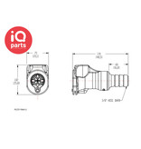 CPC CPC - PLC1700612 / PLCD1700612 | Coupling body | Polypropylene | Hose barb 9,5 mm (3/8")