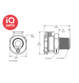 CPC CPC - PLC1000412BSPT / PLCD1000412BSPT | Kupplung | Polypropylen | 1/4" BSPT Außengewinde