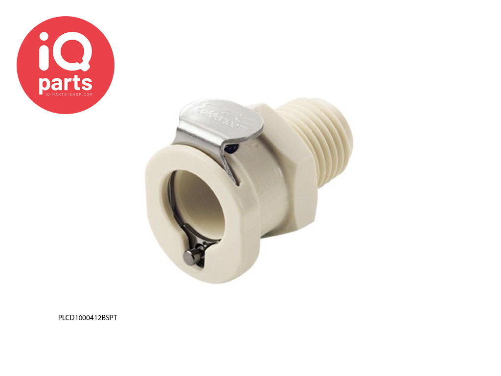 CPC PLC1000412BSPT / PLCD1000412BSPT | Coupling body | Polypropylene | 1/4" BSPT Pipe thread