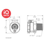 CPC CPC - PLC1000412BSPT / PLCD1000412BSPT | Coupling body | Polypropylene | 1/4" BSPT Pipe thread