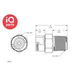 CPC CPC - SMPT02 / SMPTD02 | Snelkoppeling | Acetaal | 1/8" NPT buitendraad