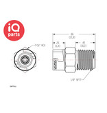 CPC CPC - SMPT02 / SMPTD02 | Coupling Body | Acetal | 1/8" NPT Pipe Thread