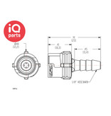 CPC CPC - SMF02 / SMFD02 | Coupling Body | Acetal | Hose Barb 3,2 mm (1/8")