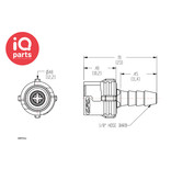 CPC CPC - SMF02 / SMFD02 | Coupling Body | Acetal | Hose Barb 3,2 mm (1/8")