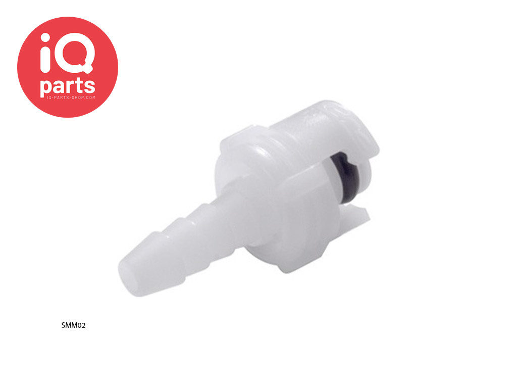 CPC SMM02 | In-Line Coupling Insert | Acetal | Hose Barb 3,2 mm (1/8")