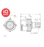 CPC CPC - SMF0112 | Coupling body | Polypropylene | Hose barb 1,6 mm (1/16")