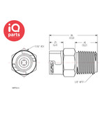 CPC CPC - SMPT0212 | Kupplung | Polypropylen | 1/8" NPT Außengewinde