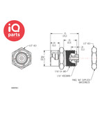 CPC CPC - SMMPM01 | Coupling Insert | Panel Mount | Hose Barb 1,6 mm (1/16")