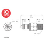 CPC CPC - PMC2402BSPT / PMCD2402BSPT | Insteeknippel | Acetaal | 1/8" BSPT buitendraad