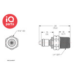 CPC CPC - PMCD2404BSPT | Coupling Insert | Acetal | 1/4" BSPT Pipe thread