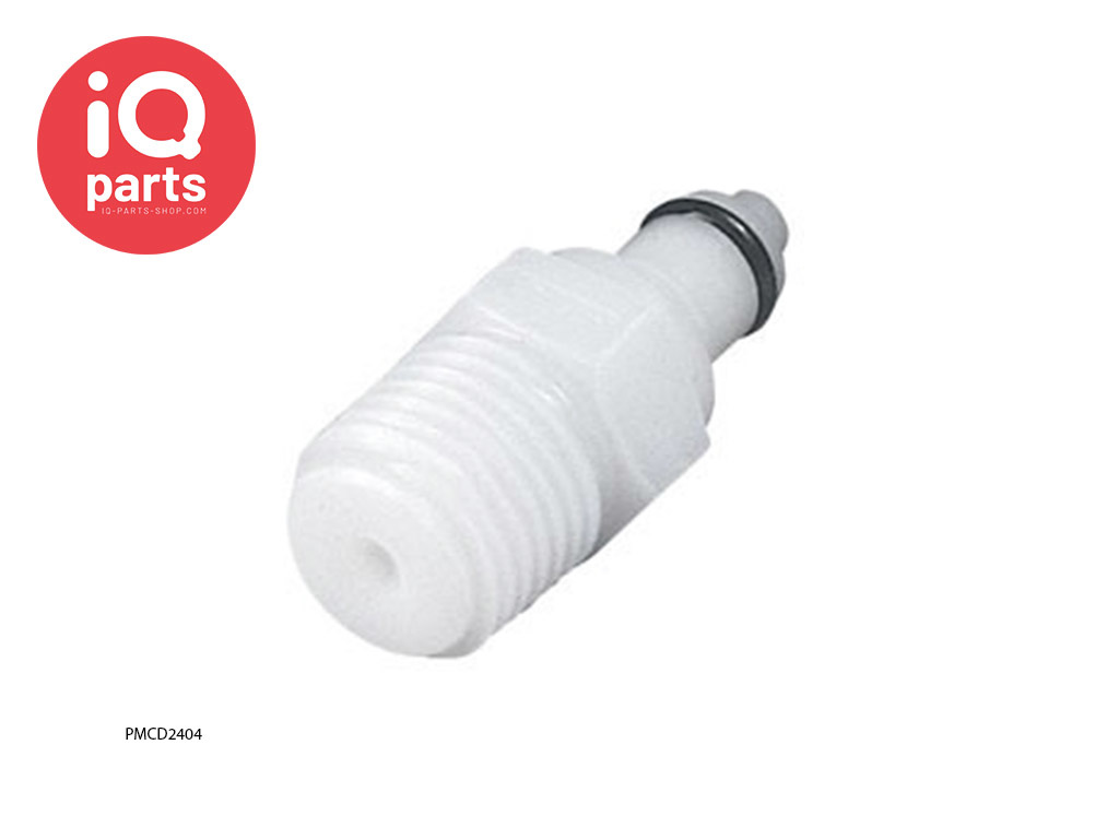 CPC PMC2404 / PMCD2404 | Insteeknippel | Acetaal | 1/4" NPT buitendraad