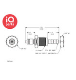 CPC CPC - PMC4203 / PMCD4203 | Coupling Insert | Panel Mount | Hose barb 4,8 mm (3/16")