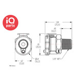 CPC CPC - PMC100212 / PMCD100212 | In-Line Coupling body | Polypropylene| 1/8" NPT Pipe thread