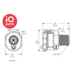 CPC CPC - PMC100212 / PMCD100212 | In-Line Coupling body | Polypropylene| 1/8" NPT Pipe thread